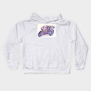 Ballpoint Sketching MotoGP Team No 55 Hafiz Syahrin Kids Hoodie